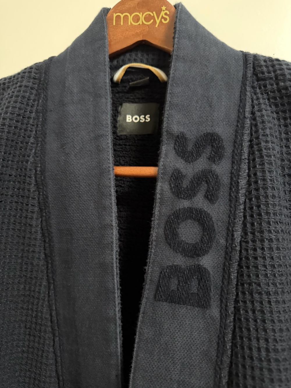 BOSS Black Long Knit Robe - Picture 2 of 9